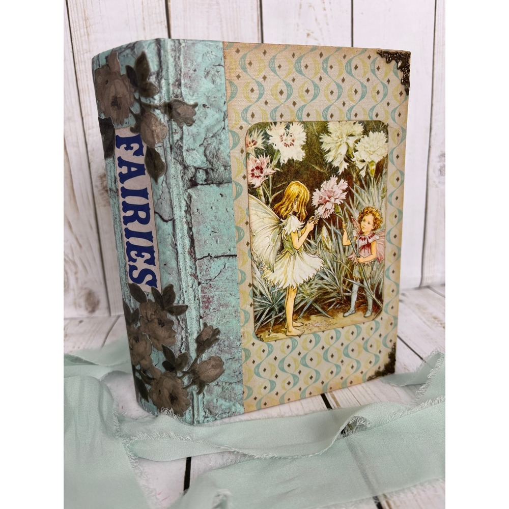 Handmade Fairy Junk Journal Vintage Style Hardback Scrapbook Ephemera Book